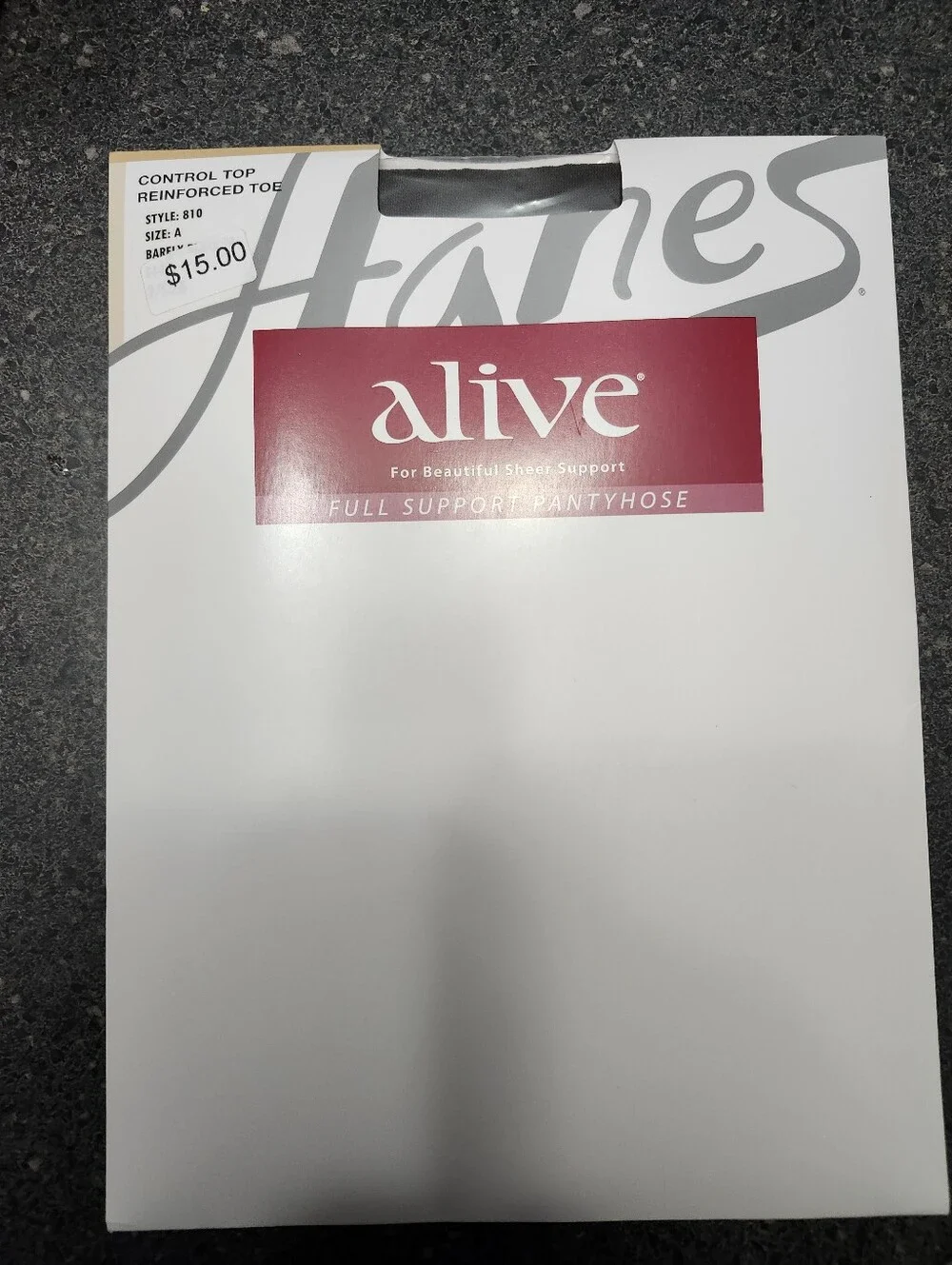 Hanes Alive Full Support Pantyhose – White and Red Logo
